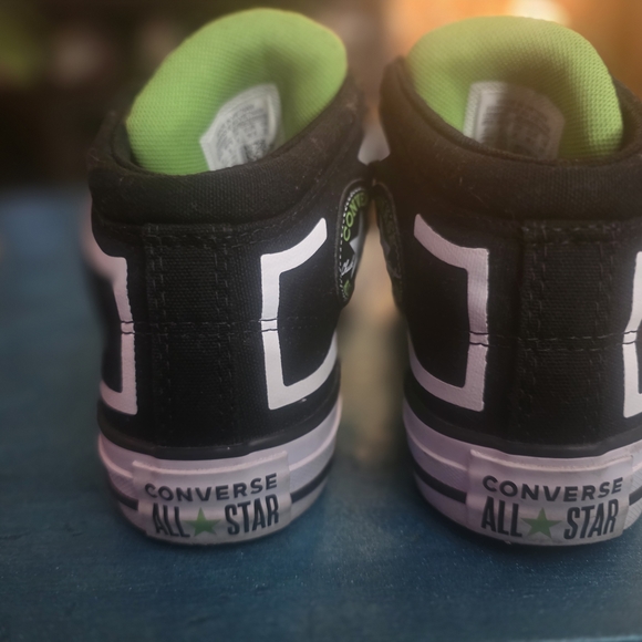 Converse Black and White High-Top Sneakers - Picture 3 of 5